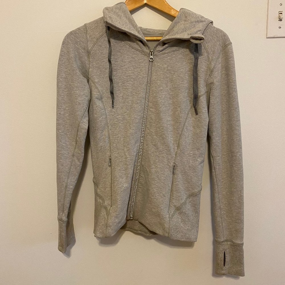 LULULEMON scuba hoodie gray size 6 fitted